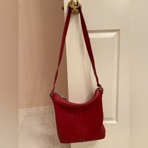Coach vintage red leather bag